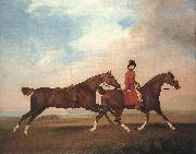 STUBBS, George William Anderson with Two Saddle-horses er oil painting artist